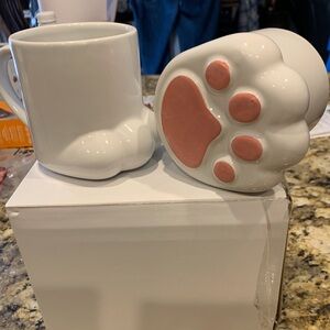 Cute Cat Paw Mugs - Set of 2.